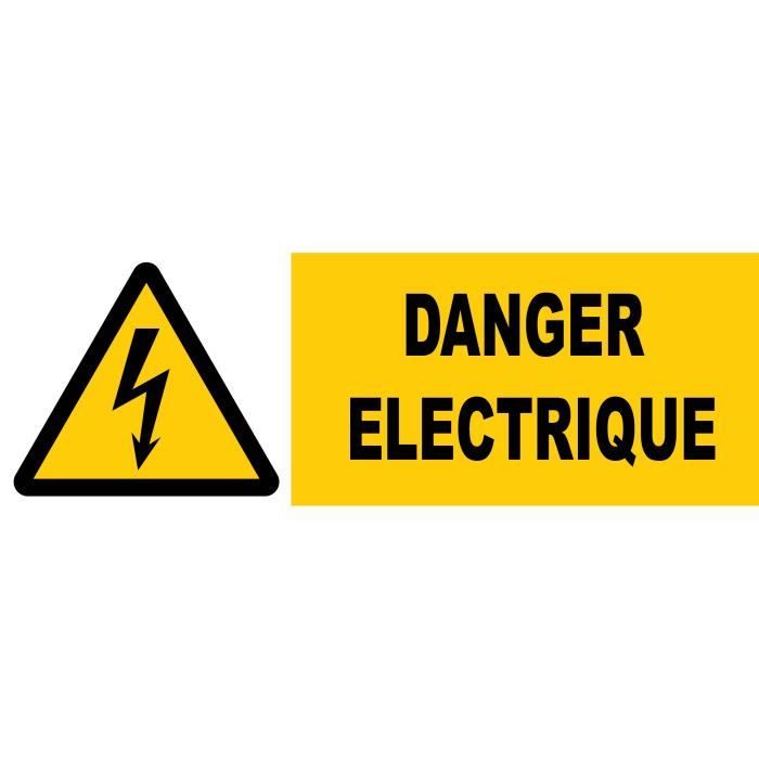Panneau Danger Électrique 45x45cm Signalétique.biz - PVC Anti-UV, Norme ISO 7010, Made France