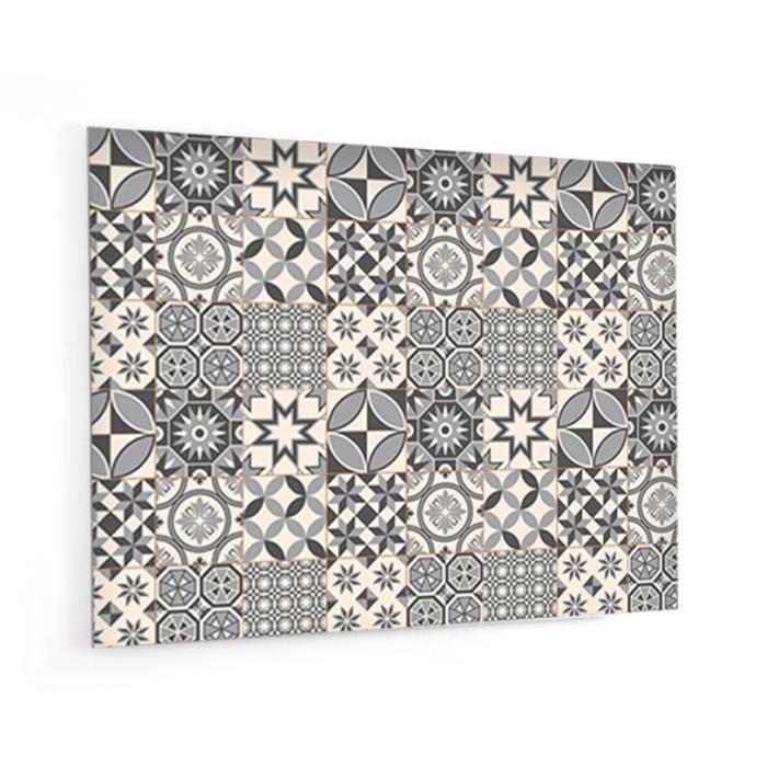 Fond De Hotte Carreaux De Ciments Motif Geometrique En Verre De Synthese L 90 X H 70 Cm Achat Vente Hotte Cdiscount Le fond de hotte est placé entre le plan de travail et les meubles de cuisine hauts. cdiscount