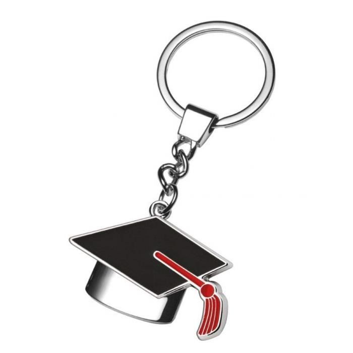 12pcs Porte-Clés Chapeau De Graduation Porte Clef De Remise