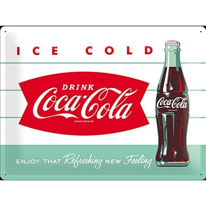 Coca Cola Ice Cold Signe De Metal Na 4030 Cdiscount Maison
