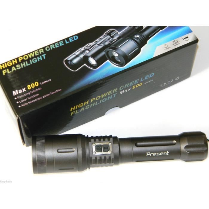 Lampe Torche Rechargeable Ultra Puissante D Une Portee De Plus 800 Lumens De 500 M Avec 3 Modes D Eclairage Et Un Zoom Electrique Achat Vente Lampe De Poche Lampe Torche Rechargeable Cdiscount