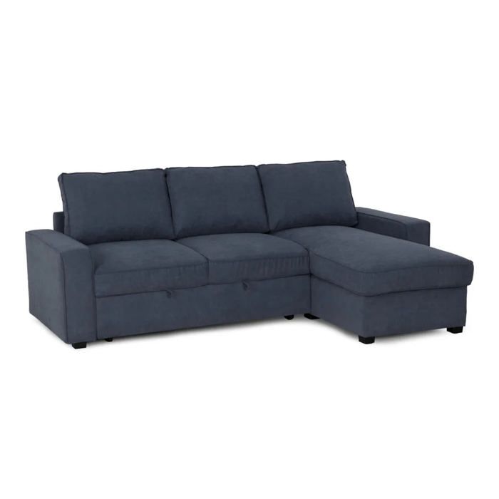 Canapé d'angle 3 places Bleu Contemporain Confort