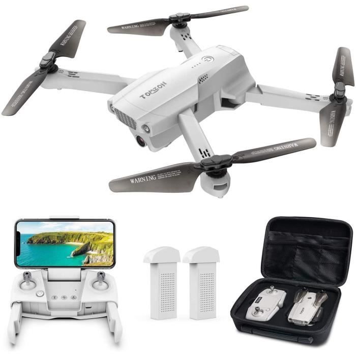 Tomzon Drone GPS D65 avec Caméra 4K pour Adultes, Drone Pliable FPV RC