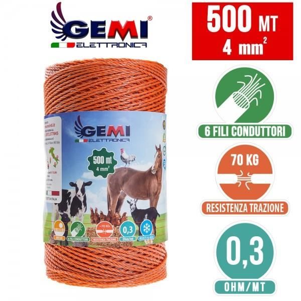 Fil De Cloture Electrique Cloture Electrifiee 500 Mt 4 Mm Pour Animaux Chevaux Sangliers Vaches Porcs Poules Gemi Elettronica Cdiscount