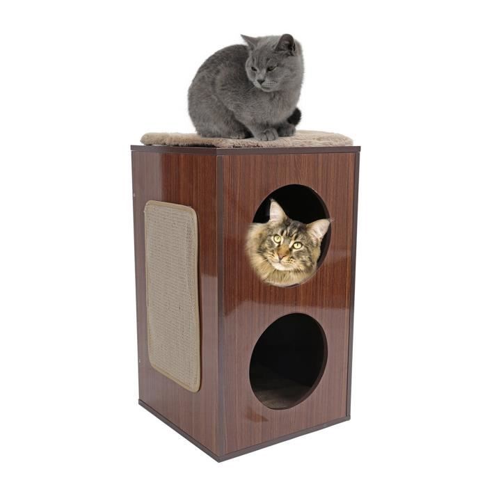 Chaise De Salon De Chat Rond De Luxe En Sisal Griffoir Arbres A Chat Centre D Activite Avec Matelas Amovible Pour Chaton Moyenne Cdiscount Animalerie