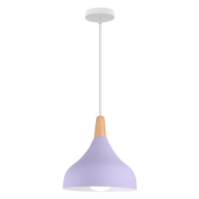 Uto E27 Lustre suspension Luminaire Conception Moderne en Métal Pour Salon Chambre Cuisine - 1pcs Violet Ø20cm
