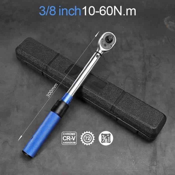 4pc Clé dynamométrique 3/8 5-60NM 4PC 5-60NM