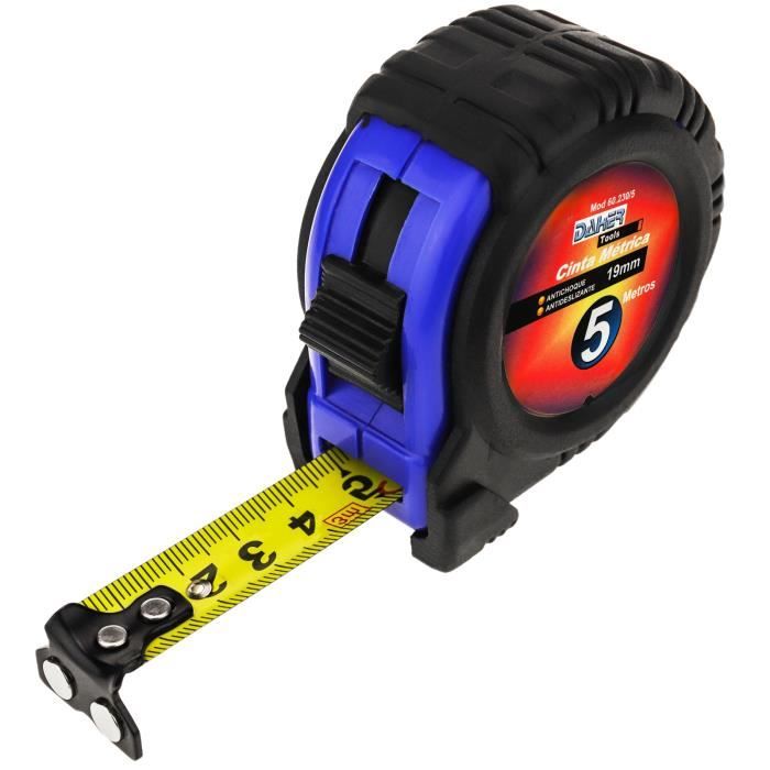 Mètre à ruban avec fermeture automatique - CABLEMARKT - 5 m x 19 mm ...