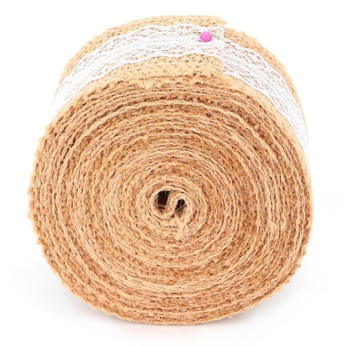 Ceinture en Dentelle de Toile de Jute Naturelle Ruban Campagne Mariage Sangle de Lin Artisanat Décoration de Mariage