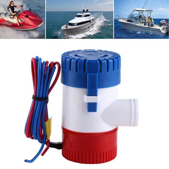 Pompe De Cale Marine 2000 GPH (12V) - Submersible, Manuelle, Pour Bateau, Tuyau 1-1/8"