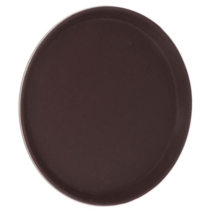 Lot de 8 plateaux ronds de service en plastique antidérapant pour fruits, entrées, nourriture, boissons, bords surélevés pour maison, restaurant, café, bar, cocktails (40,6 cm Lot de 8 plateaux ronds de service en plastique antidérapant pour fruits, entrées, nourriture, boissons, bords surélevés pour maison, restaurant, café, bar, cocktails (40,6 cm