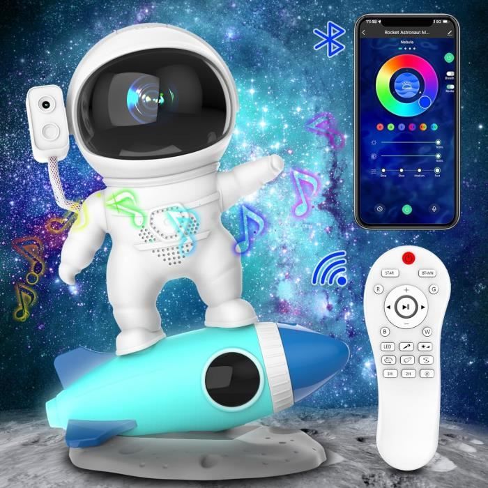 Projecteur Galaxie Et Ciel étoilé Projecteur Ciel étoilé Astronaute ZWOOS - Veilleuse Enfant Avec Télécommande, 7 Modes Lumière, Rotation 360° Décoration Nuit Enfant Projecteur Galaxie Et Ciel étoilé Projecteur Ciel étoilé Astronaute ZWOOS - Veilleuse Enfant Avec Télécommande, 7 Modes Lumière, Rotation 360° Décoration Nuit Enfant