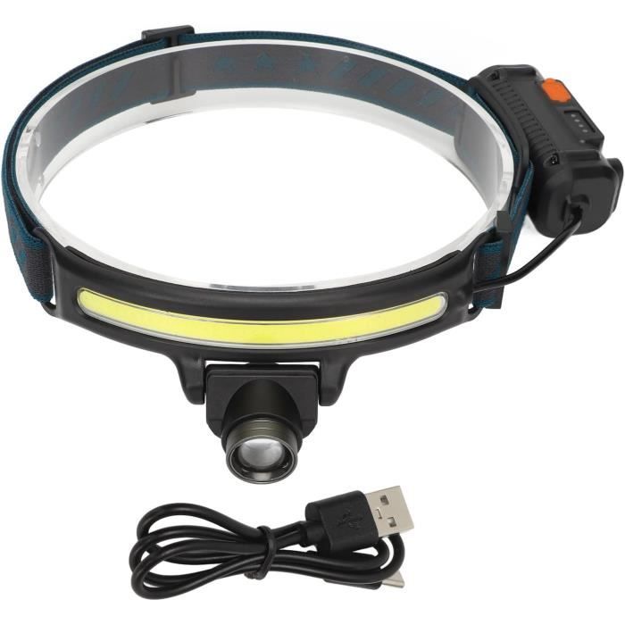 Lampe frontale rechargeable à LED, phare 1500 Benin