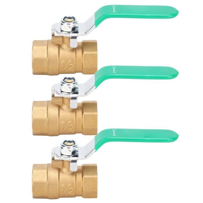 GASHER 6 Pièces Mini Vanne à Bille 1/8 Pouce Laiton - Interrupteur D'Arrêt Mâle X Femelle