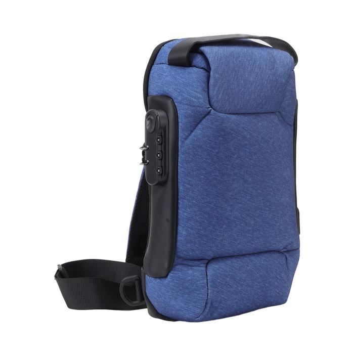 Sac Bandoulière Antivol Léger - 20x32 Cm, 5 Poches, Polyester, Réglable 85-112 Cm, Pour Voyage Sport Quotidien