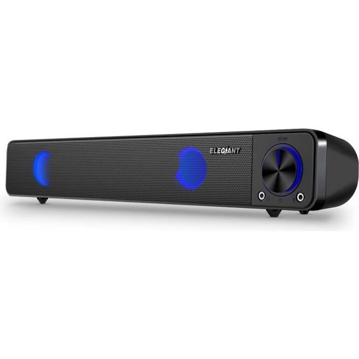 Enceinte PC Gamer, Haut-Parleurs pour Ordinateurs 3W USB 2.0 Audiocore Noir  RGB - Cdiscount Informatique