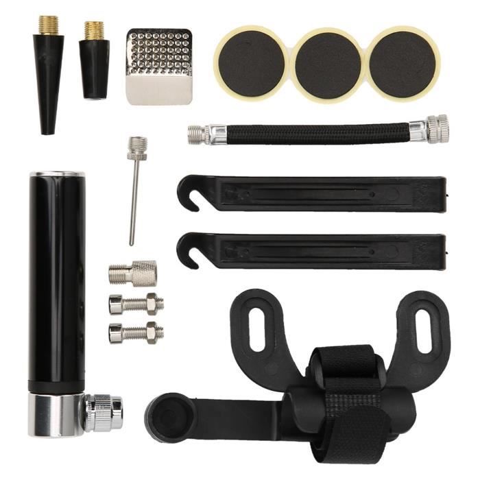 Kit Réparation Pneu Vélo – Portable, Avec Rustines, Colle, Pieds De Biche Et Lime – Pour VTT, Route