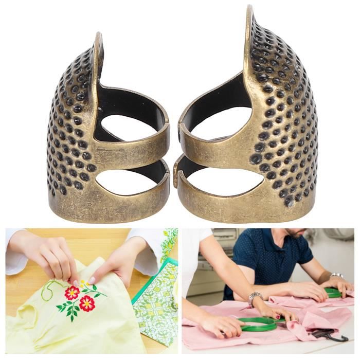 Lot De 6 Dés à Coudre En Métal - Protection Pour Doigt En Couture, Idéal Pour Aiguilles Et épingles