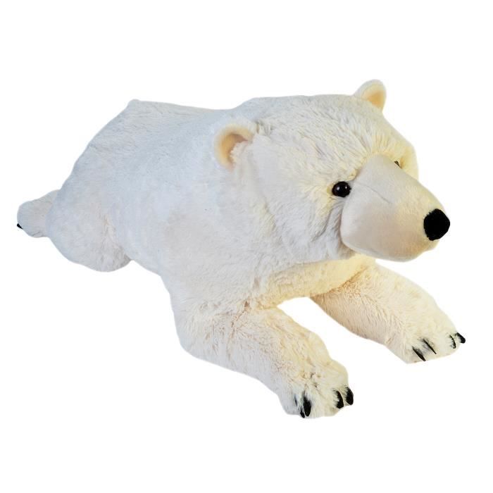 Peluche ours blanc polaire geant xxl 76 cm Cdiscount Jeux Jouets