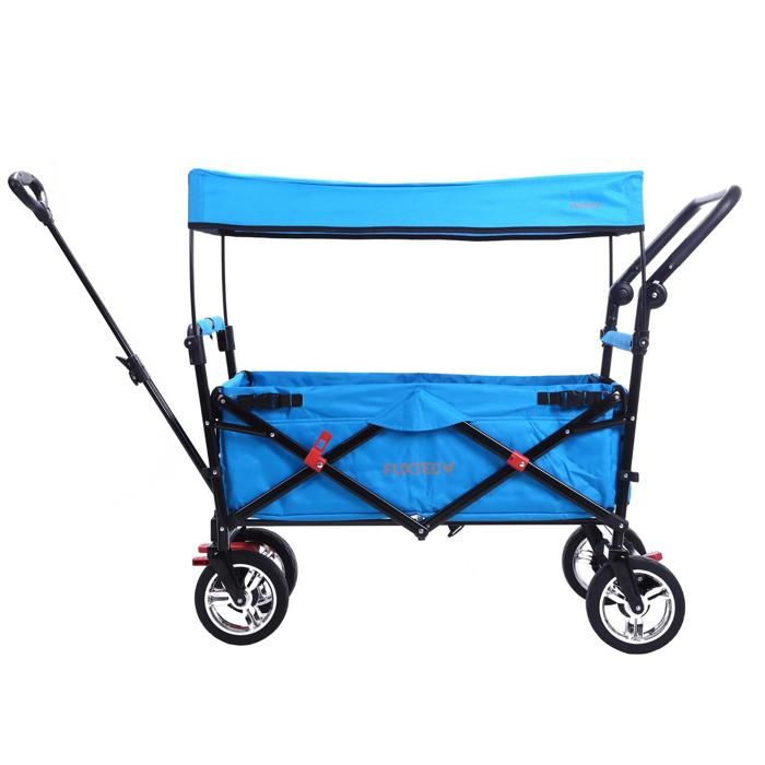 Chariot de transport enfant - Bleu - FUXTEC Easy Cruiser - pliable charge 75 kg