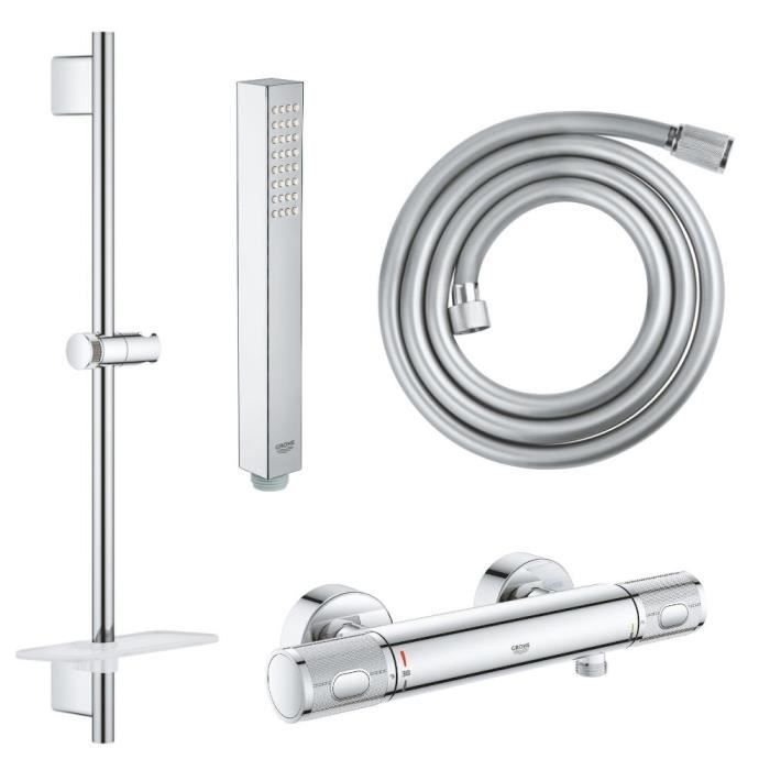 Barre de douche Grohe Vitalio 60 cm Smartactive + Flexible + Douchette