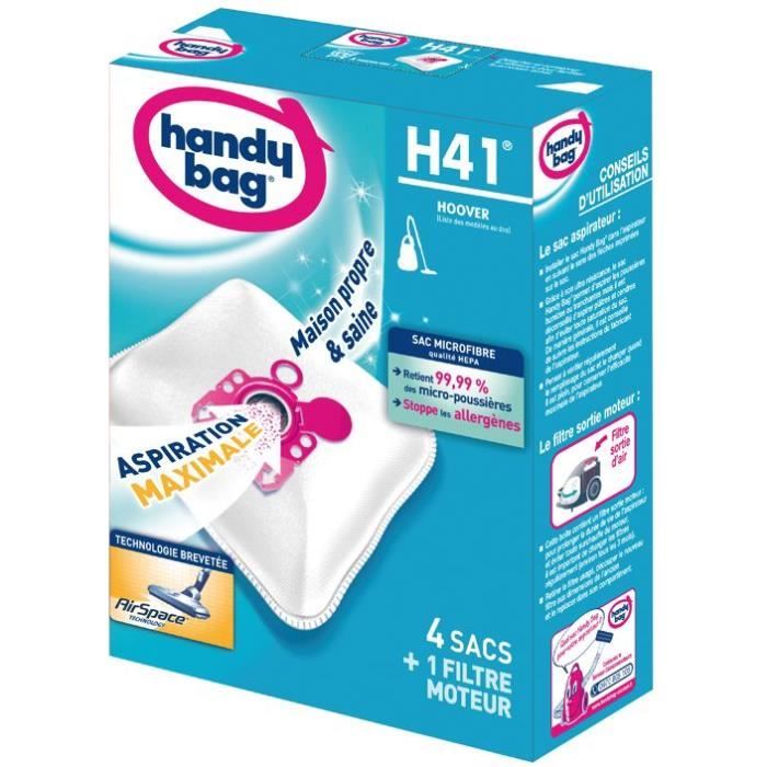 Lot de 4 sacs aspirateur non tiss H41 HANDY BAG Pour Hoover
