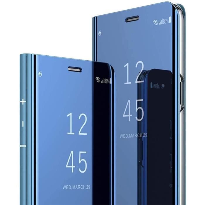 كرسي تشميس Coque Samsung Note 10 Lite - A81, Miroir Flip Ultra Mince Anti ...