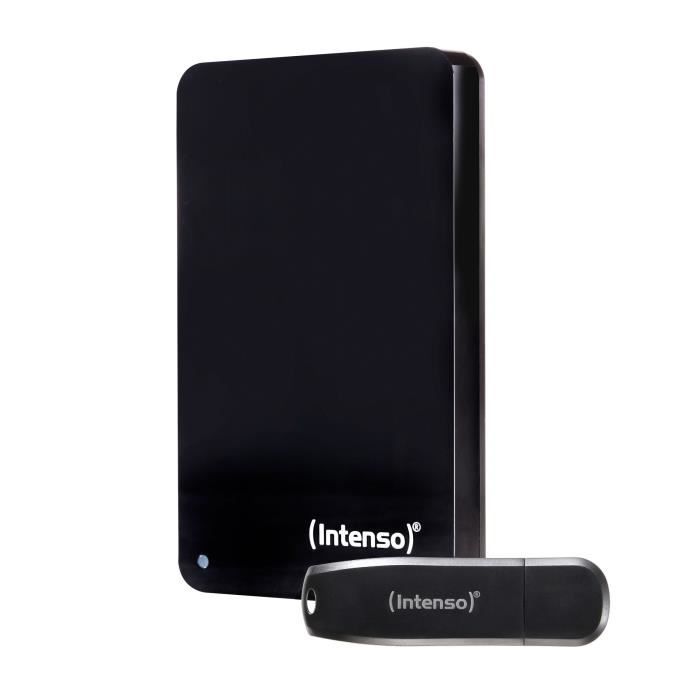 Disque dur 25 portable - HDD 3.2 + USB - INTENSO - 1 To + 64 Go