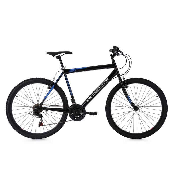 VTT 26 semi rigide Anaconda noir bleu KS Cycling Cdiscount Sport