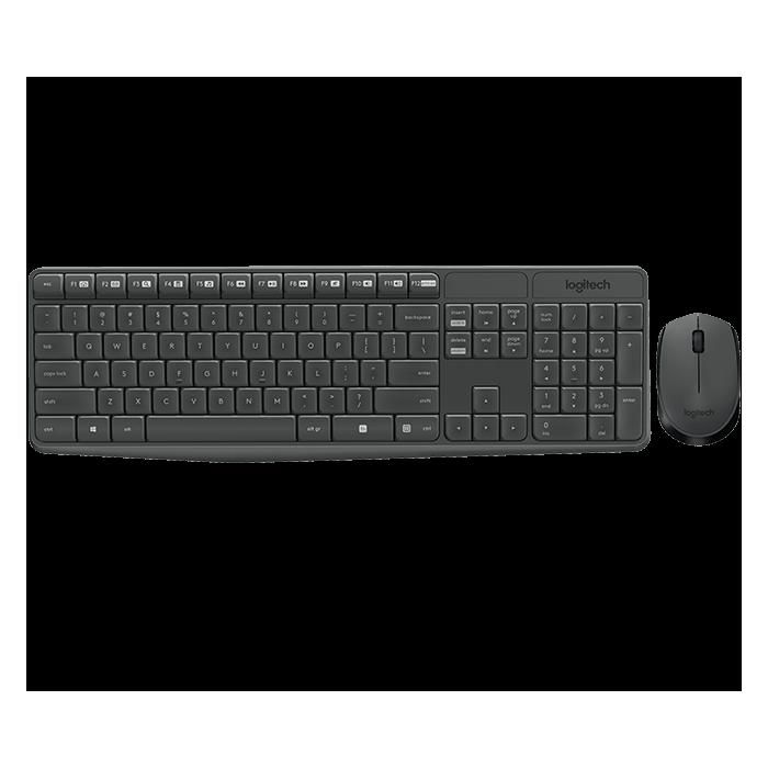 Ensemble clavier et souris sans fil - LOGITECH - 920-007919 - Noir - 2.4 GHz - Récepteur USB