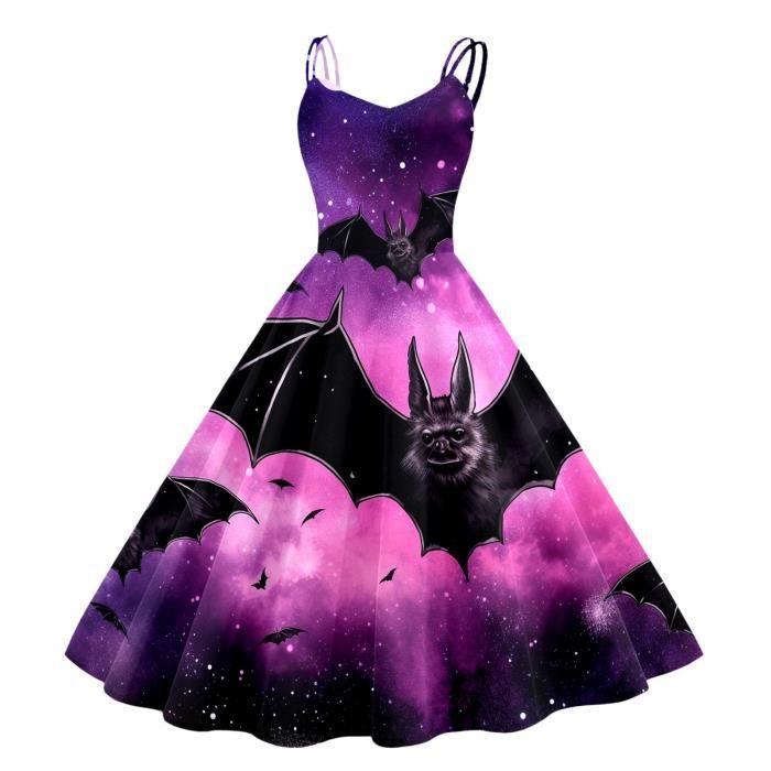 Déguisement Halloween Femme - HAOPYOU - Costume Sorcière Cosplay Noir