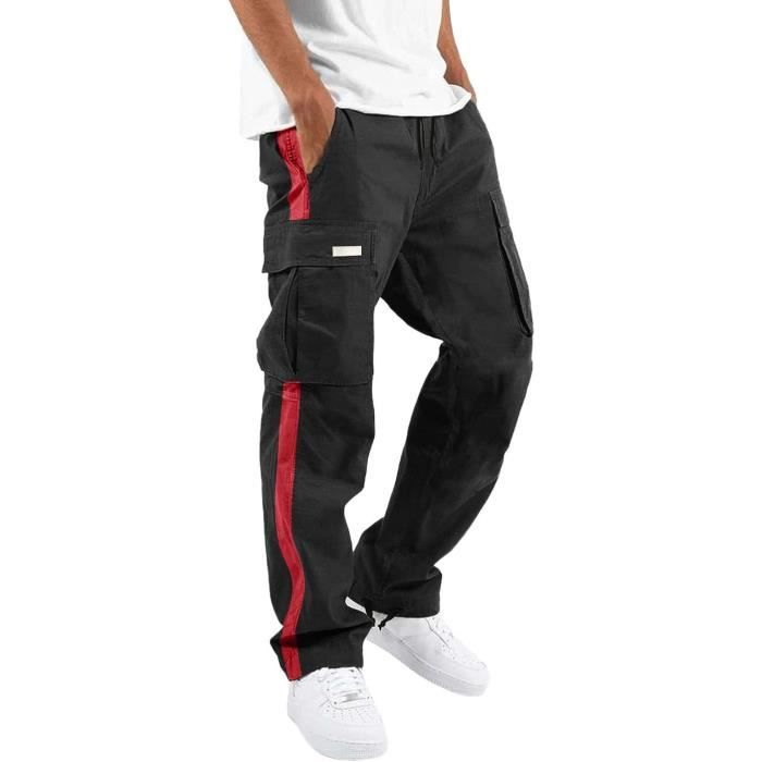 Pantalon cargo homme sale rouge