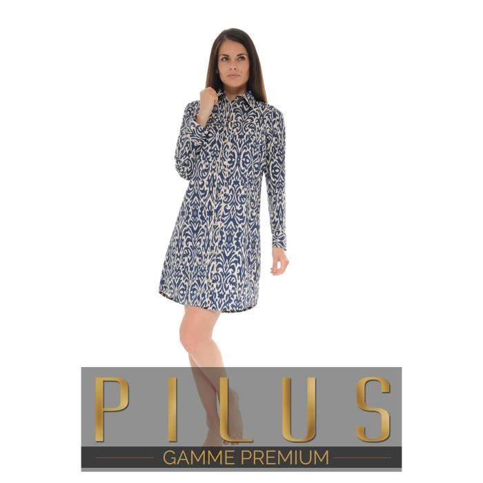 Damart Camicia Da Notte In Jersey Di Cotone, Lunghezza 95 Cm, Donna, Vari Colori (Blu, Grigio, Rosa), Taglie XS-XXL