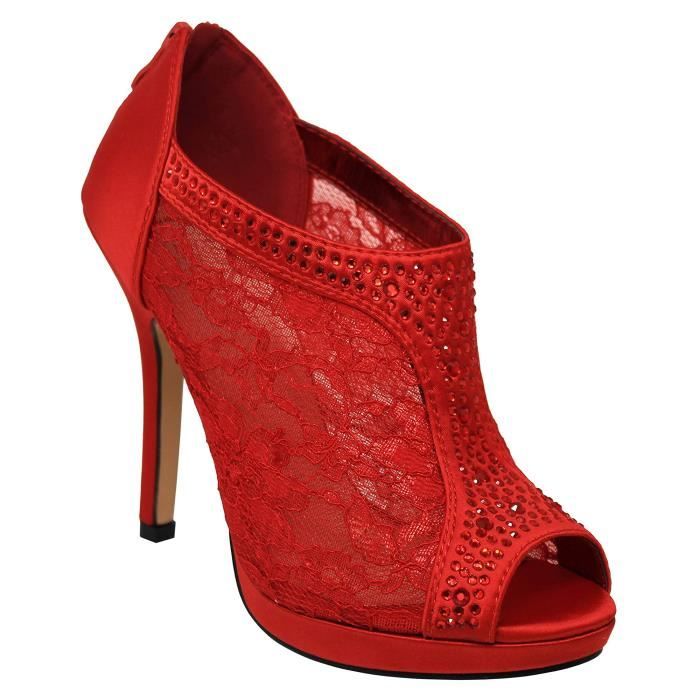 bottine dentelle talon