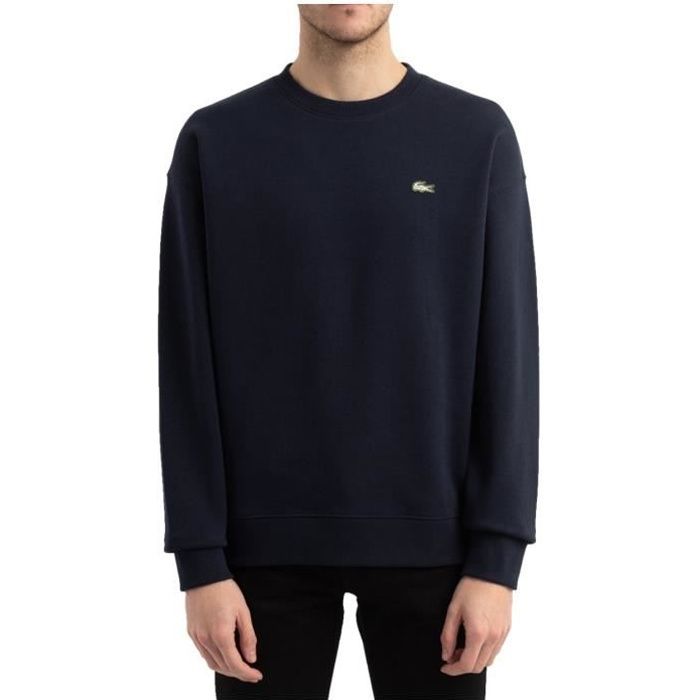 Pullovers Homme | Lacoste Pull à col rond Made In France en coton dégradé Bleu  Marine/Bleu/Blanc ~ Bechu Deroche