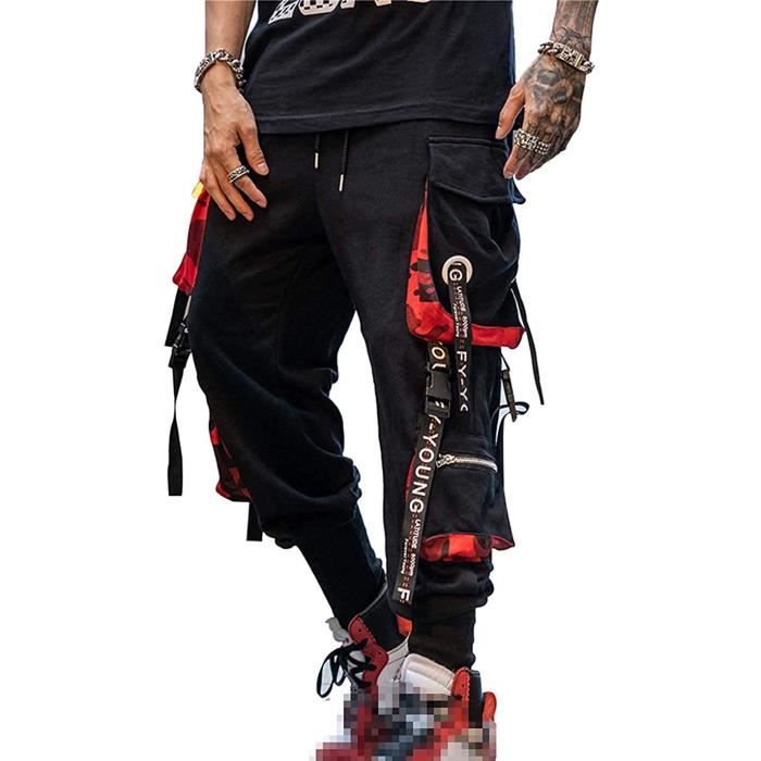 Pantalon de jogging pour hommes - Punk Cargo - Noir - Darius Jogger