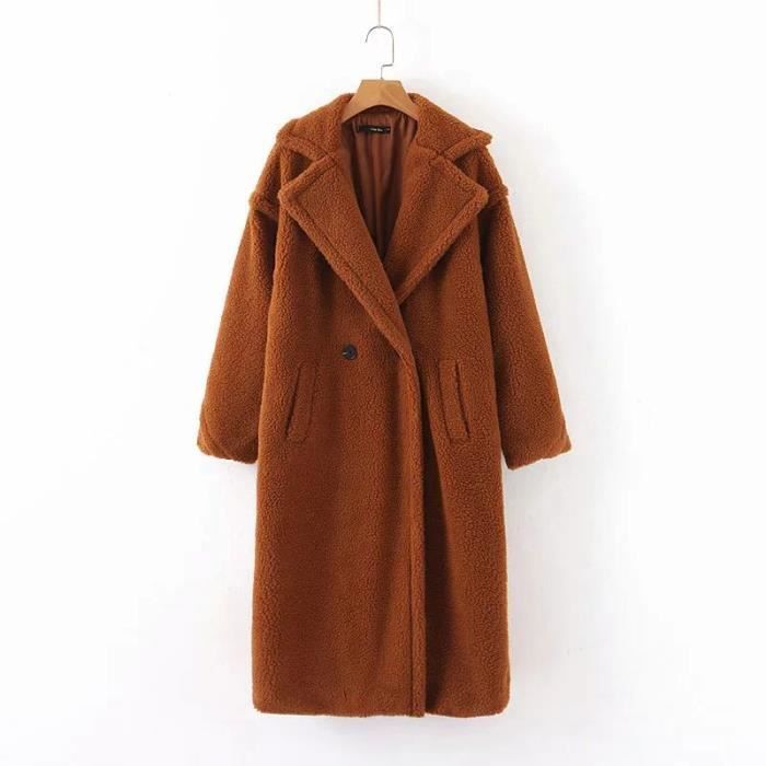 Veste fausse online fourrure camel