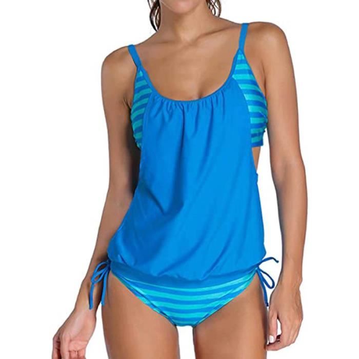 Tankini Maillot de Bain Femme Grande Taille Maillot de Bain Shorty 2