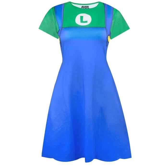 Mario Boo Robe Super Mario - Déguisement robe Bleu / vert - Cdiscount Prêt-à-Porter
