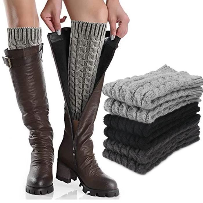 Guetres Femme Hiver ZGEER 3 Paires Tricot Multi Colour Multi Colour Cdiscount Pret a Porter
