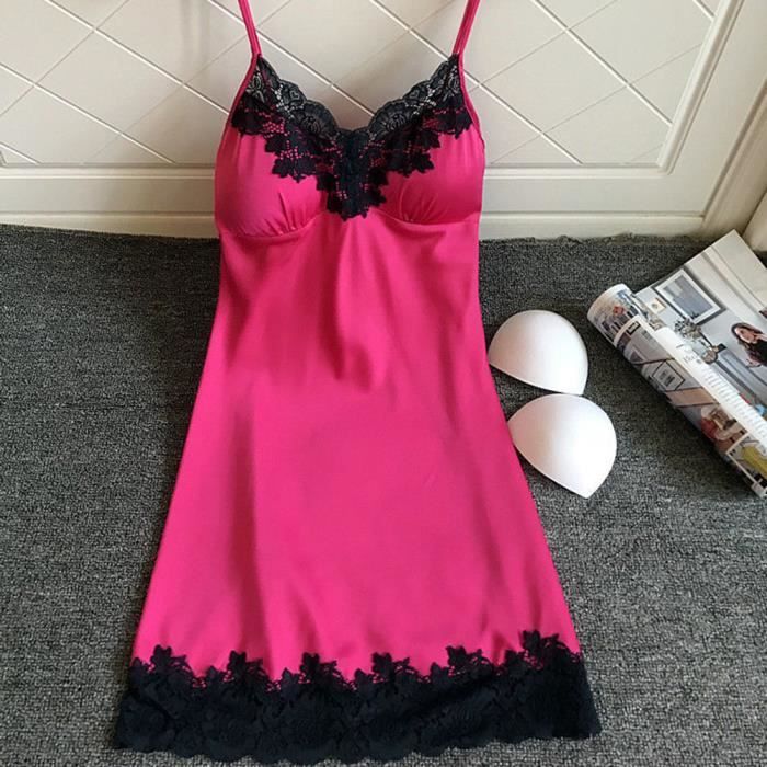 Nuisette Femme Satin V tements De Nuit Femmes Dames Robe Lingerie