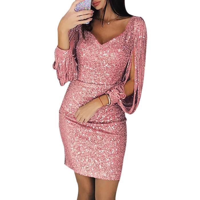 Robe clearance cocktail paillettes