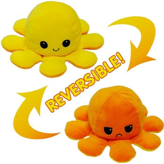 Poulpe reversible orange et jaune clearance