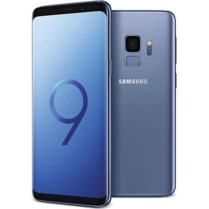 Top achat T&eacute;l&eacute;phone portable Samsung Galaxy S9 64 go Bleu corail - Reconditionné - Etat correct pas cher