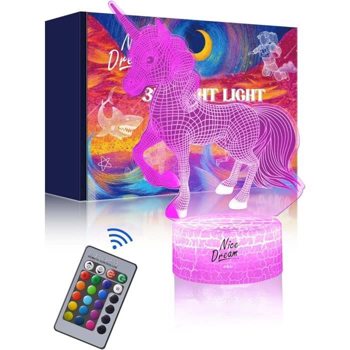 Veilleuse Chien 3D LED - Lampe Tactile 7 Couleurs Changeantes, Alimentation USB - Décoration Chambre Enfant, Cadeau Anniversaire Ou Noël - 6