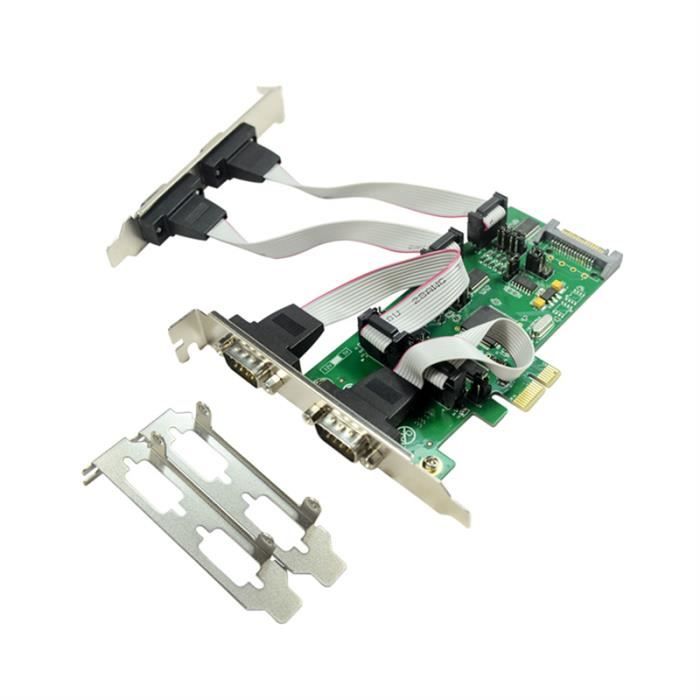 Carte Adaptateur PCI Express RS232 - Port Série COM PCIe WCH382 - Compatible Windows Linux Pour PC