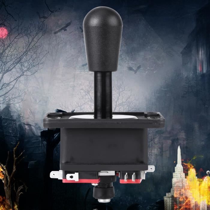 SHOTAY – Boule De Joystick Américain – Poignée Ovale Noire – Pour Borne D’arcade – Diamètre Filetage 5,5 Mm