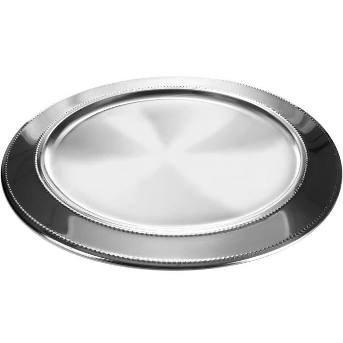 Plateau Rond Métal Noir Mat 20 Cm - Plateau De Service, Décoration Maison, Rangement Bijoux Et Cosmétiques