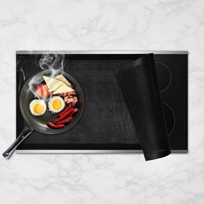 Tapis De Protection Pour Plaque Induction Kitchenraku 61x53cm - Anti-Rayures Et Chaleur 200°C - Lavable Lave-Vaisselle
