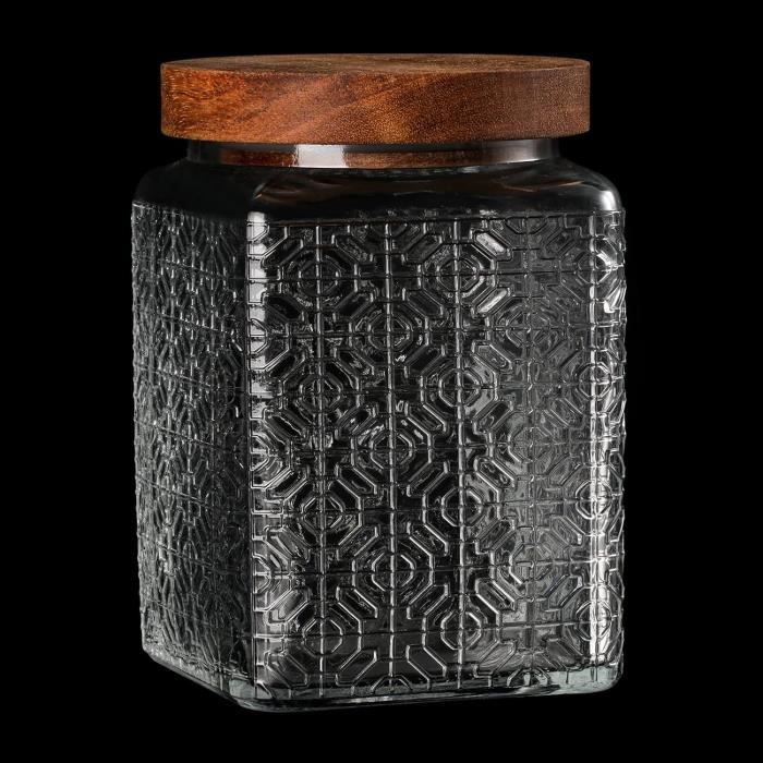 Lot De 2 Bocaux En Verre Avec Couvercles Hermétiques - 22 Cm - Occasion